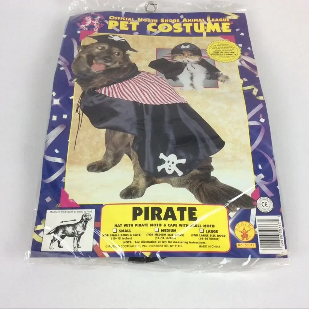 Rubies Cute Dog Halloween Costume Pirate Size Large (18-20 in) 2 Piece Set